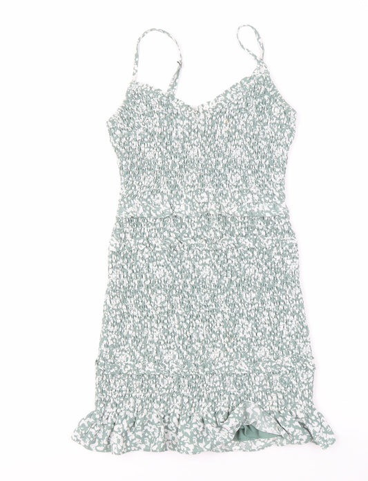 Abercrombie & Fitch Women's Green Floral Dress - S