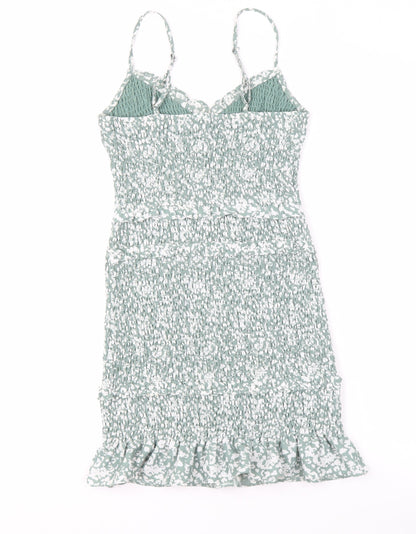 Abercrombie & Fitch Women's Green Floral Dress - S