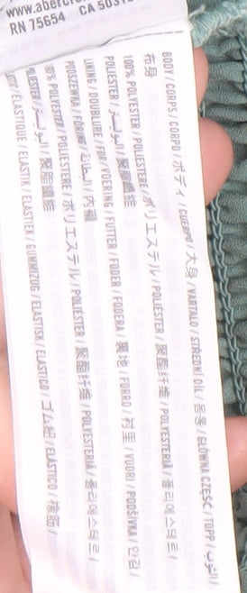 Abercrombie & Fitch Women's Green Floral Dress - S