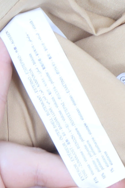 Zara Women Beige Blazer Size 16 with Notch Lapel