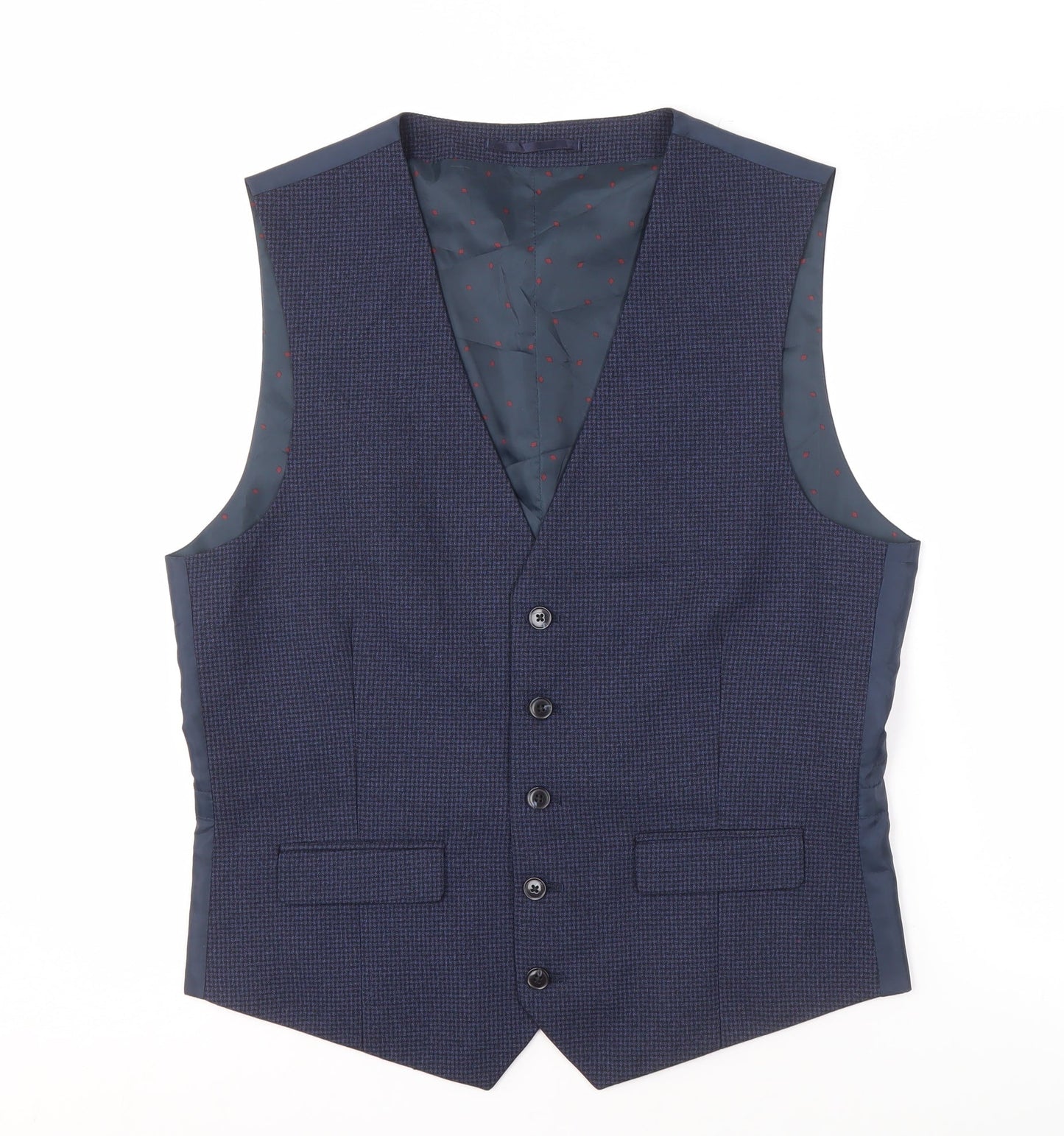Mens UK Size M Burton Regular Blue Suit Waistcoat