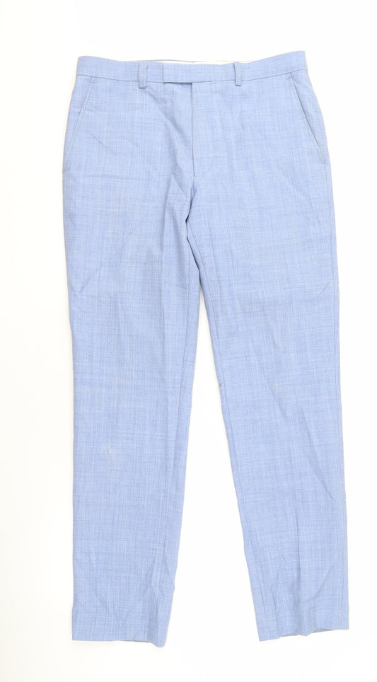 French Connection Men's Blue Trousers, Size 32, Regular Fit