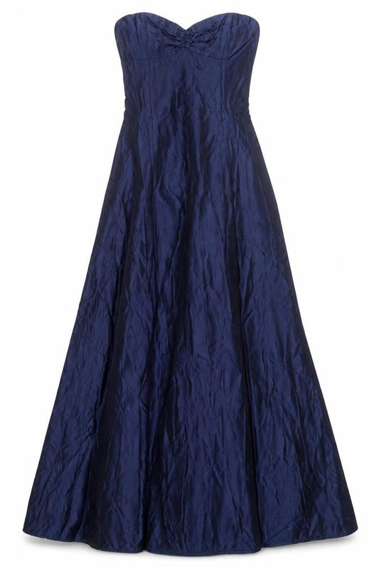 Front view of Laundry by Shelli Segal Blue Formal Ball Gown Dress, size 6