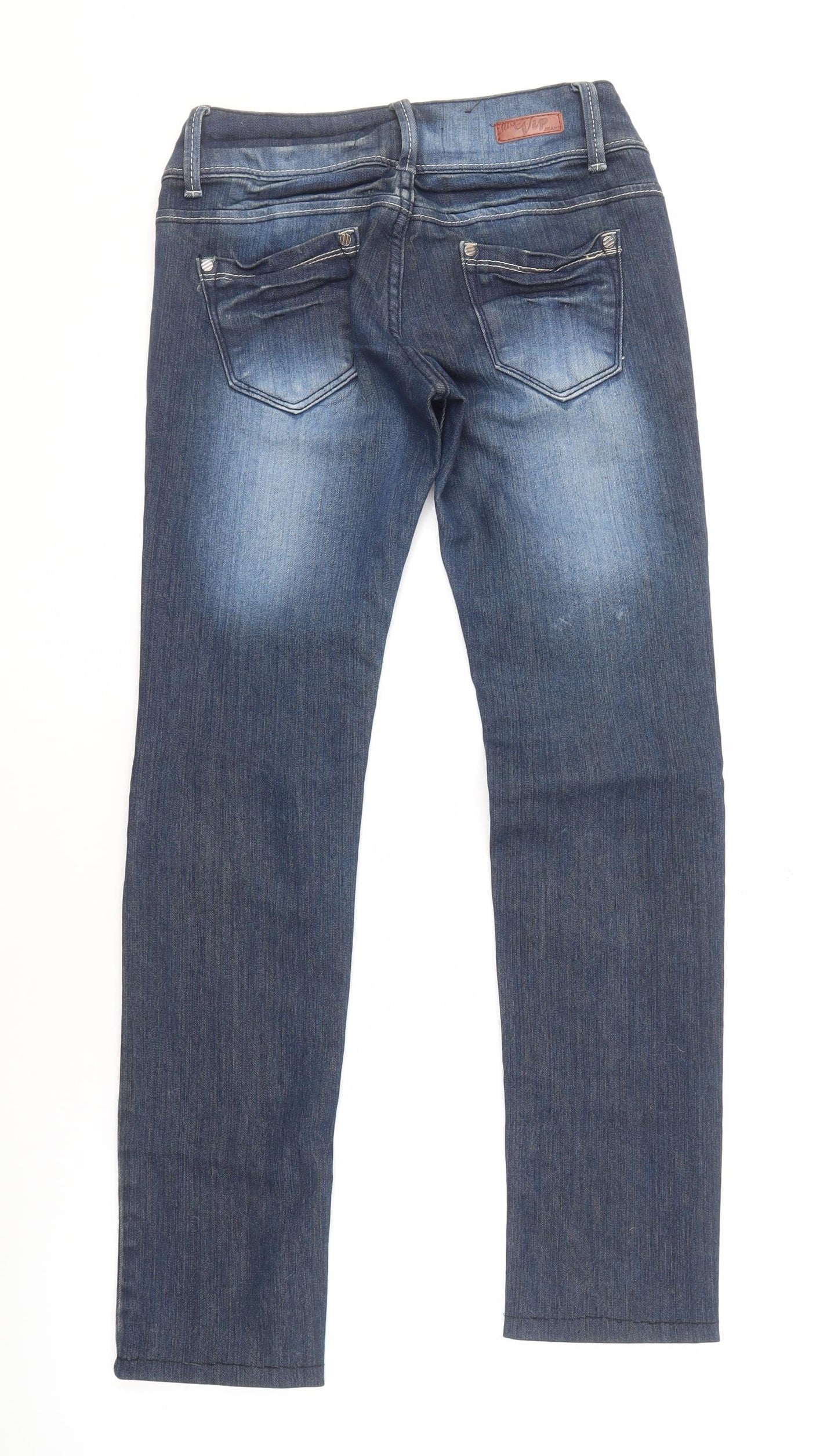 Miss Vip Women's Blue Skinny Jeans, Size 8, Medium Wash