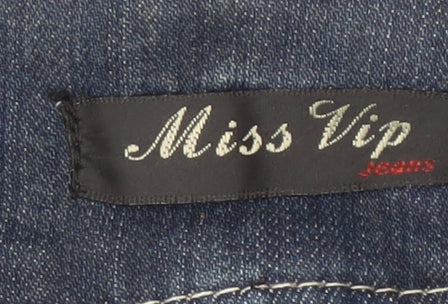 Miss Vip Women's Blue Skinny Jeans, Size 8, Medium Wash