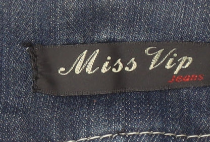 Miss Vip Women's Blue Skinny Jeans, Size 8, Medium Wash