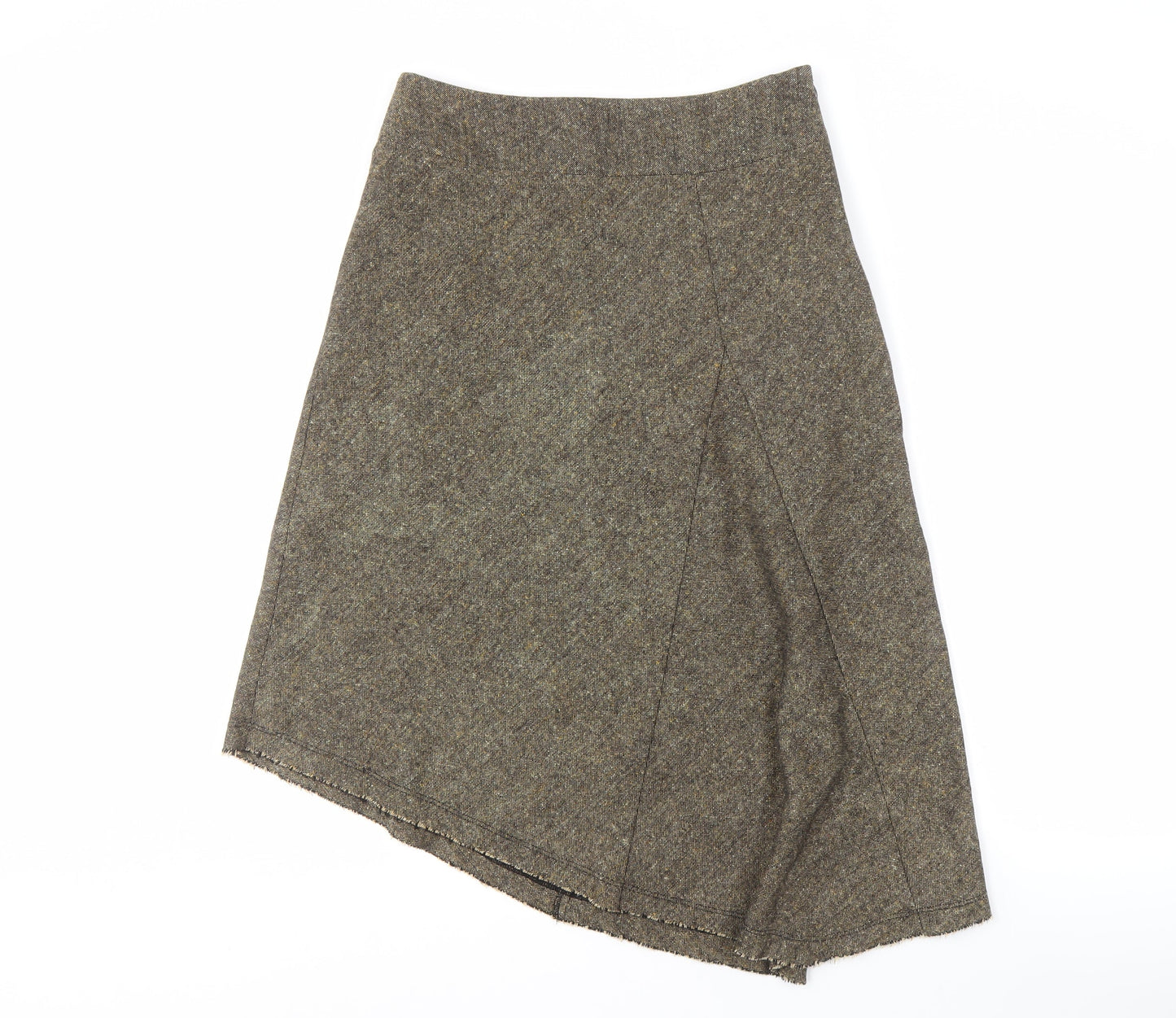 Per Una Women's Brown Wool Knee Length Skirt Size 10