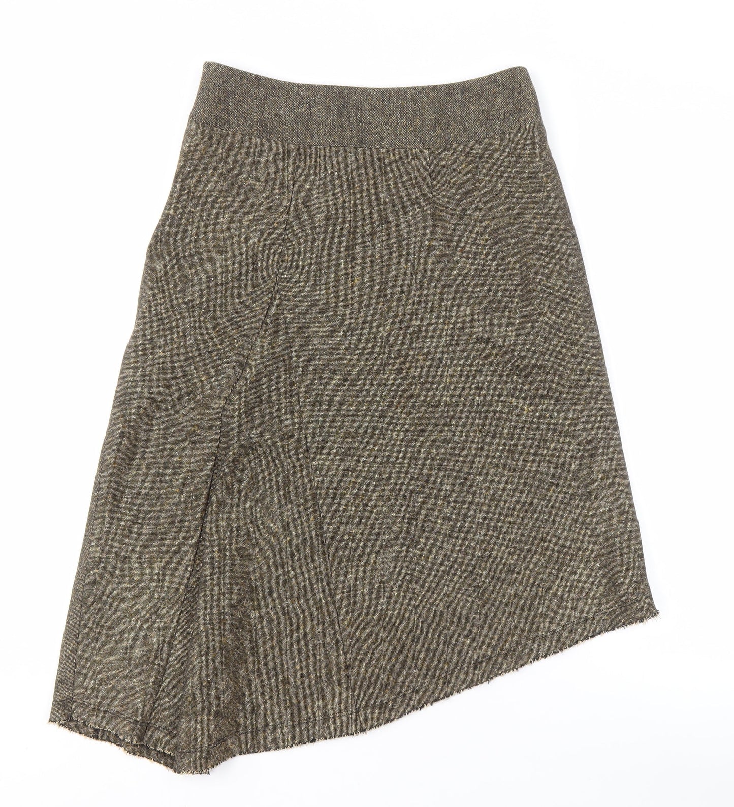 Per Una Women's Brown Wool Knee Length Skirt Size 10