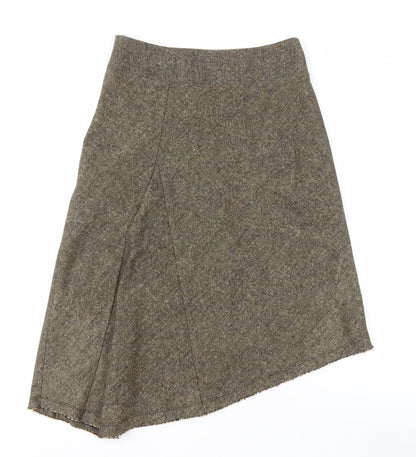 Per Una Women's Brown Wool Knee Length Skirt Size 10
