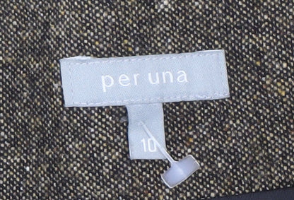 Per Una Women's Brown Wool Knee Length Skirt Size 10