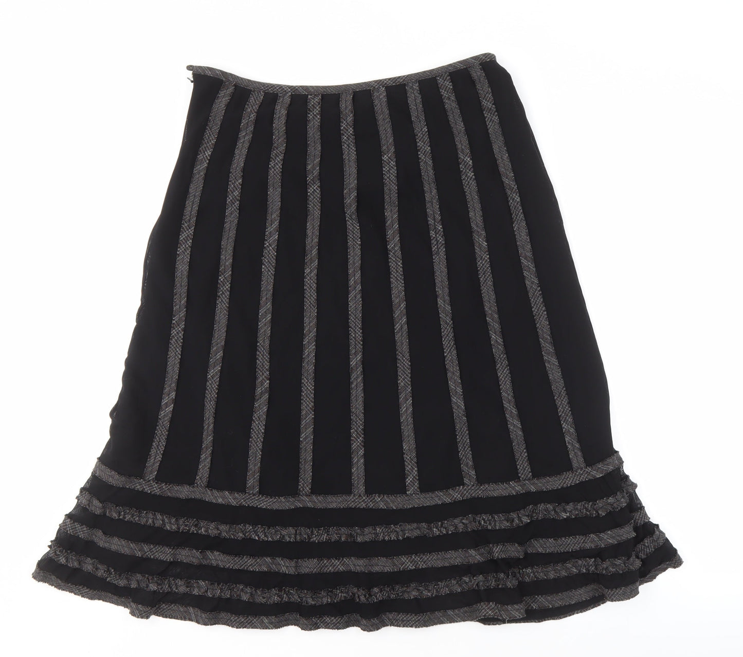 Marks and Spencer Women's Black Striped Skirt Size 12