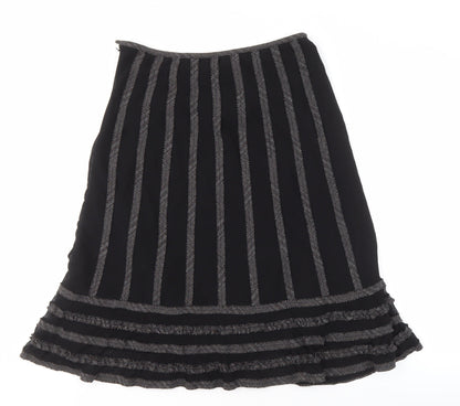 Marks and Spencer Women's Black Striped Skirt Size 12