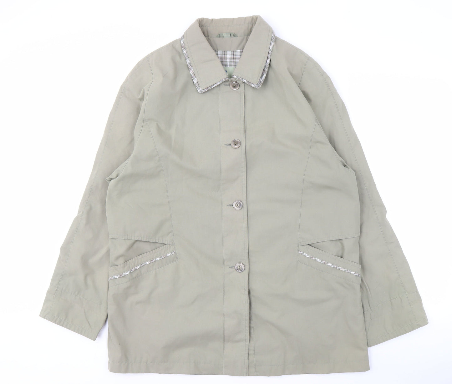 Womens UK Size 16 Isle Collection Green Basic Jacket
