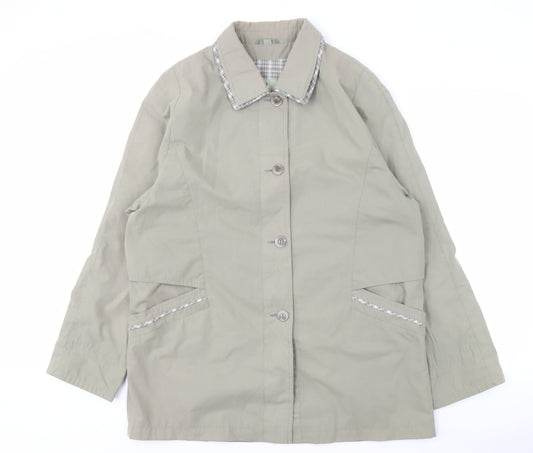 Womens UK Size 16 Isle Collection Green Basic Jacket
