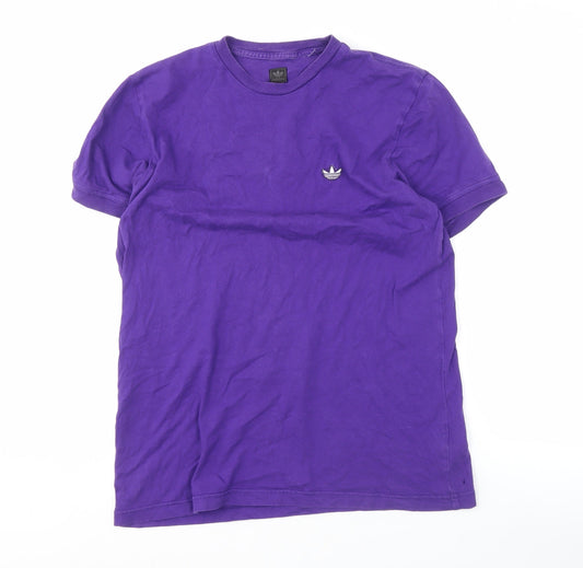 Adidas Men's Purple Crew Neck T-Shirt - Size 50