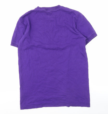 Adidas Men's Purple Crew Neck T-Shirt - Size 50