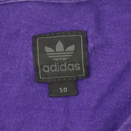 Adidas Men's Purple Crew Neck T-Shirt - Size 50