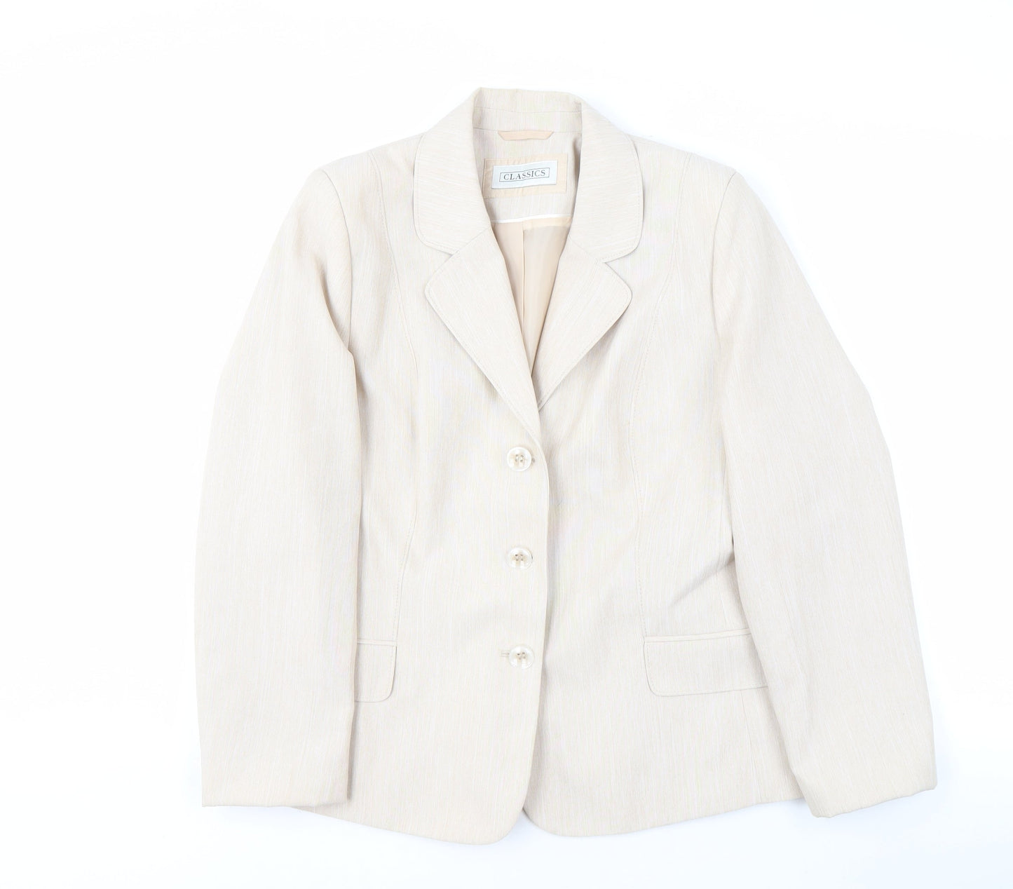 Classics Women's Beige Blazer Size 16, Formal Workwear