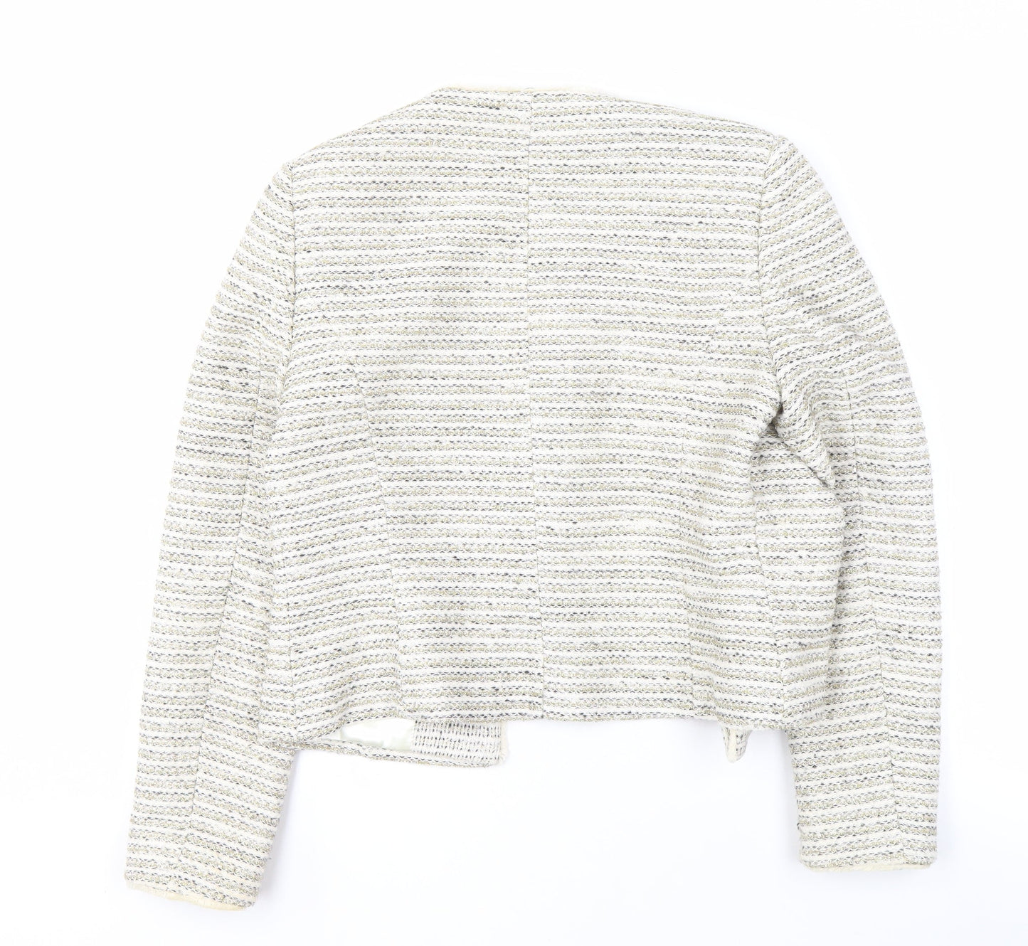 Marks and Spencer Women's Grey Striped Blazer Size 10