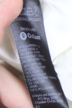 Marks and Spencer Women's Grey Striped Blazer Size 10