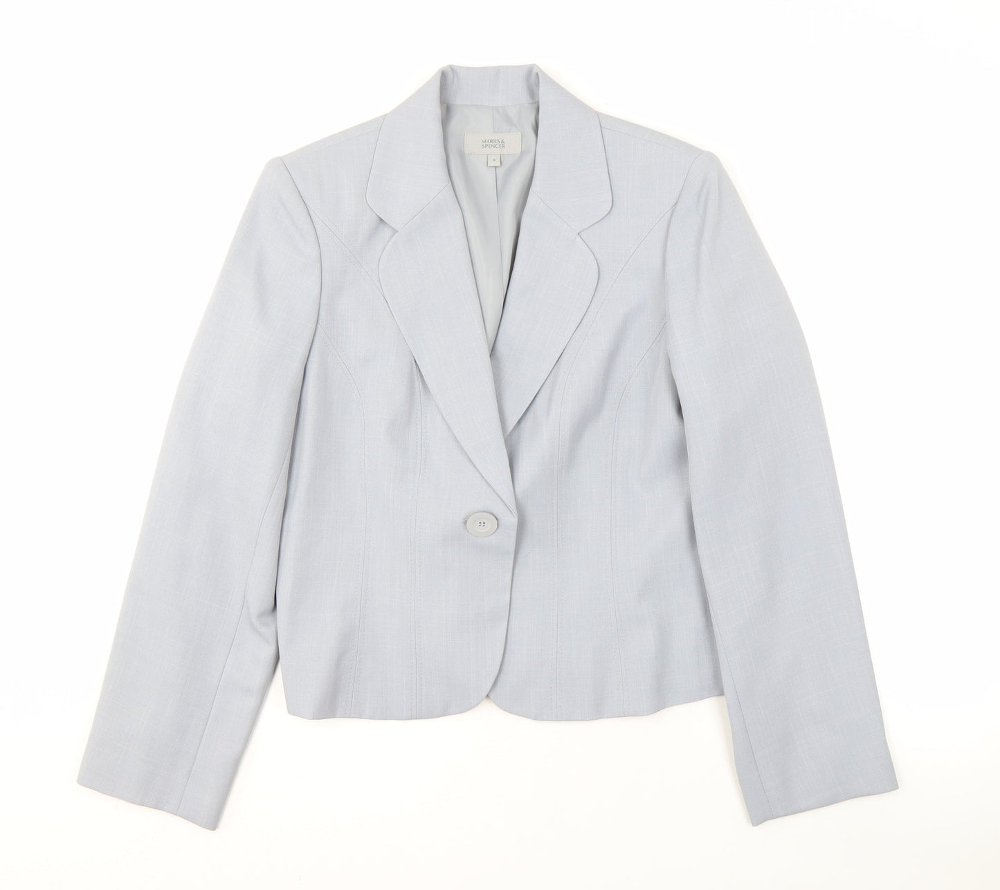 Marks and Spencer Women's Grey Suit Jacket Size 18