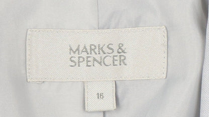 Marks and Spencer Women's Grey Suit Jacket Size 18