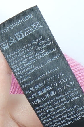 Womens UK Size 8 Topshop Pink Pullover Jumper