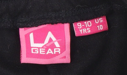 LA Gear Girls Black Sweatpants - Size 10 Years