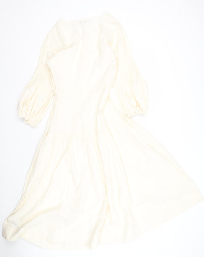 Marks and Spencer Ivory Petite Dress - Size 8