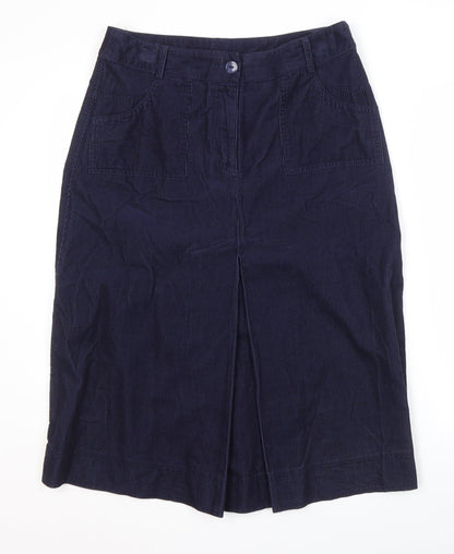 Marks and Spencer Blue Midi Pencil Skirt UK 12