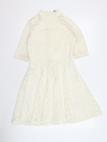 Miss Selfridge Women's Ivory Lace Dress Size 10