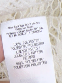 Miss Selfridge Women's Ivory Lace Dress Size 10