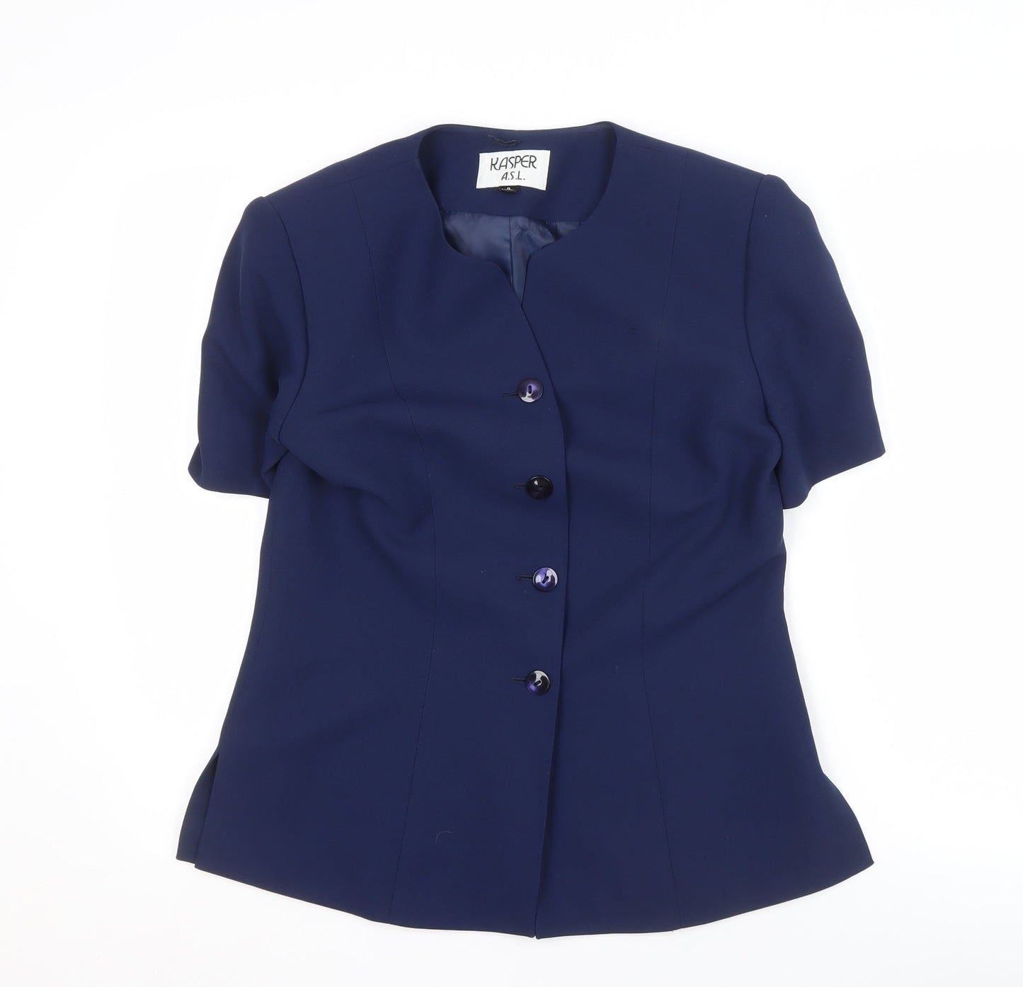 Kasper Women's Blue Blazer Size 10, Short Sleeve