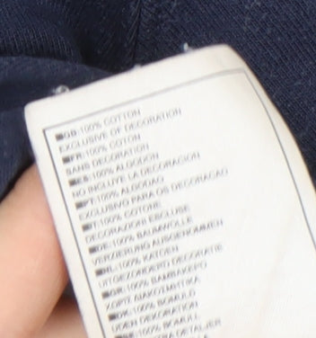 Nike Men's Blue Long Sleeve Cotton T-Shirt Size L