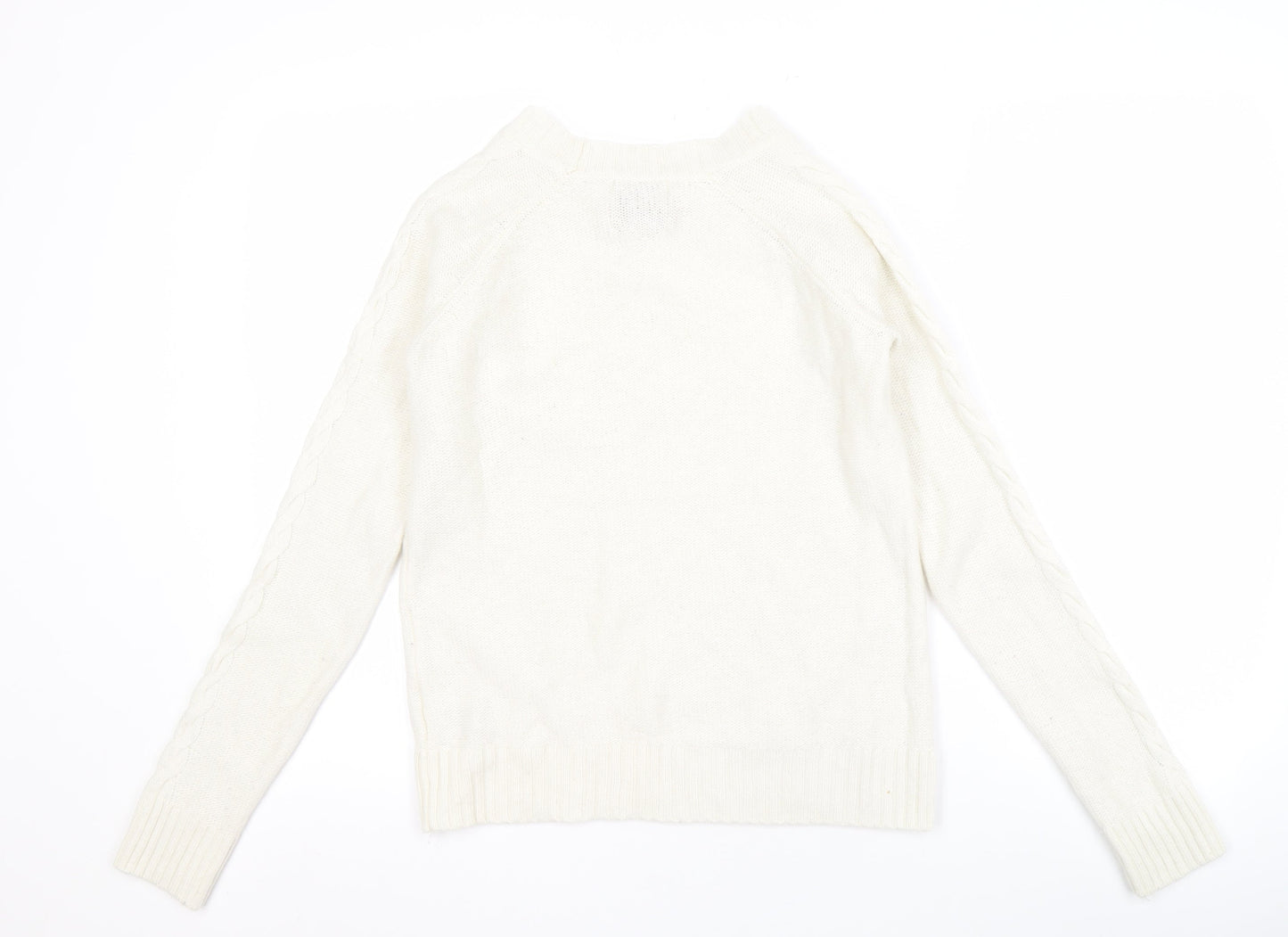 Aphorism Women's Ivory Cable-Knit Pullover Jumper M