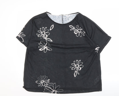 Womens UK Size 18 RJR John Rocha Black Basic T-Shirt