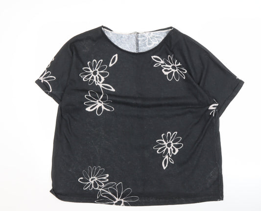 Womens UK Size 18 RJR John Rocha Black Basic T-Shirt