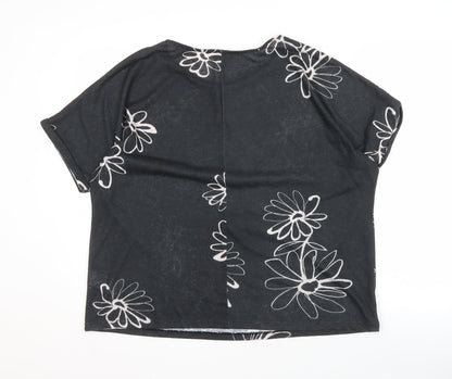 Womens UK Size 18 RJR John Rocha Black Basic T-Shirt