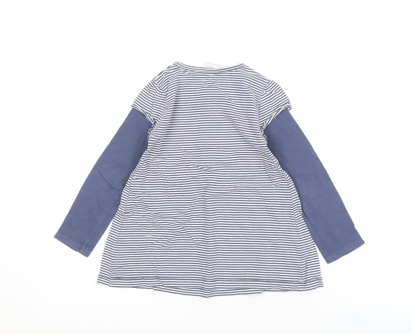 Next Girls Blue Striped Dress Shirt 4-5 Years