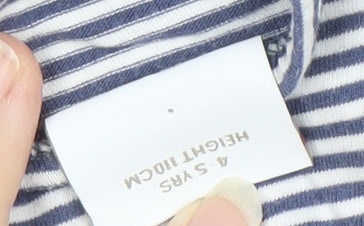 Next Girls Blue Striped Dress Shirt 4-5 Years