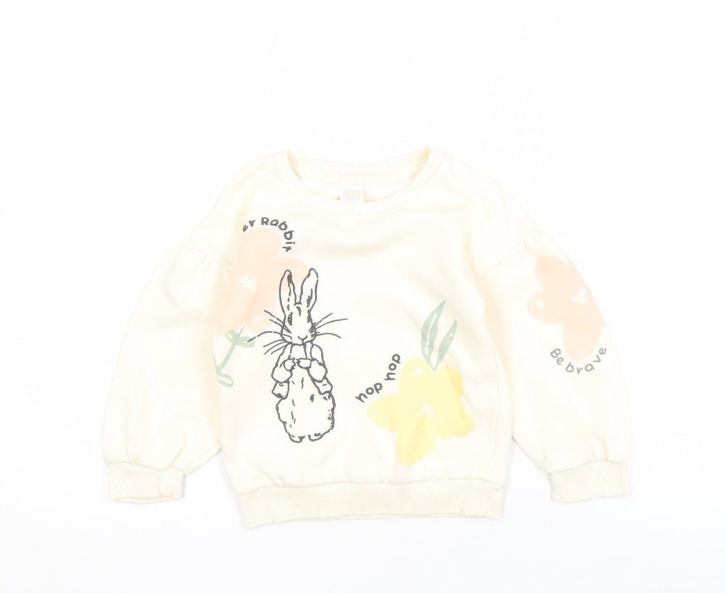 Tu Girls Ivory Peter Rabbit Sweatshirt 3-4 Years