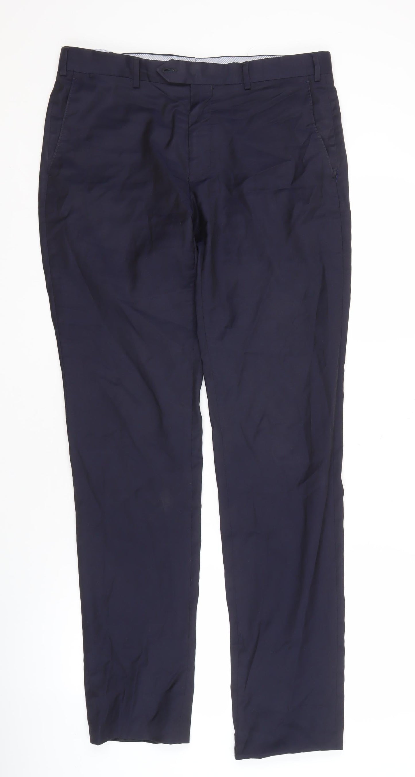 Massimo Dutti Men's Blue Trousers Size 32