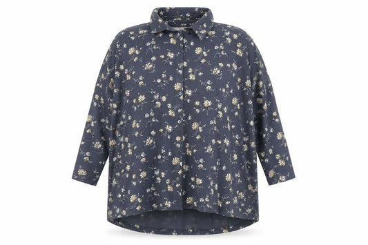 Womens UK Size 10 Fat Face Blue Basic Button-Up