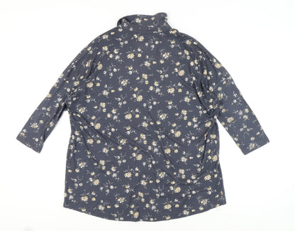 Womens UK Size 10 Fat Face Blue Basic Button-Up