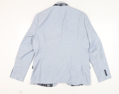 Villain Men's Blue Regular Fit Blazer 44R Jacket