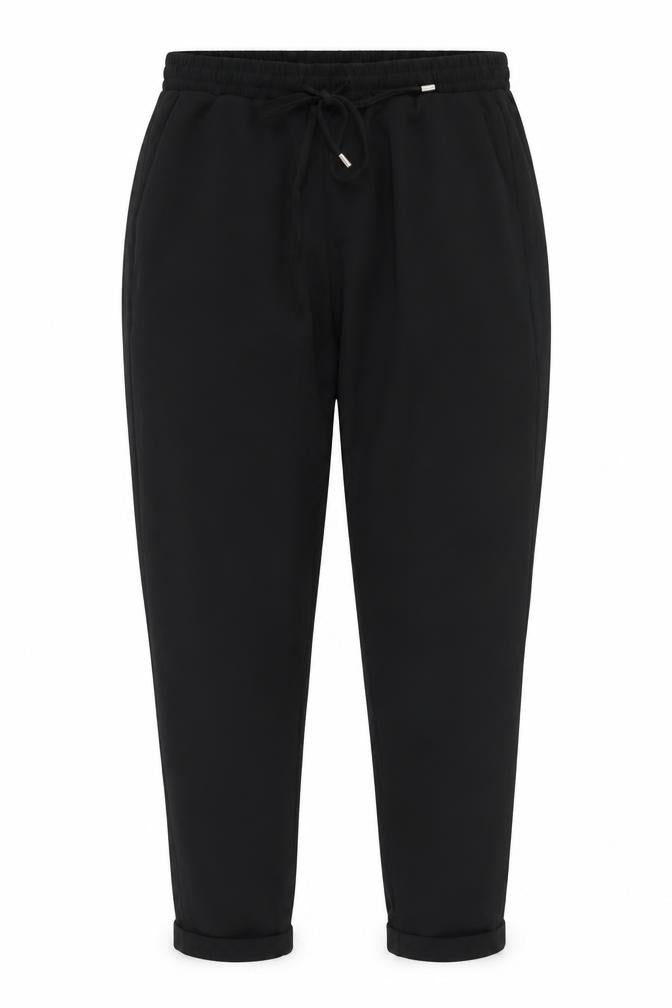 Front view of Sfera Women's Black Jogger Trousers, size M, Casual