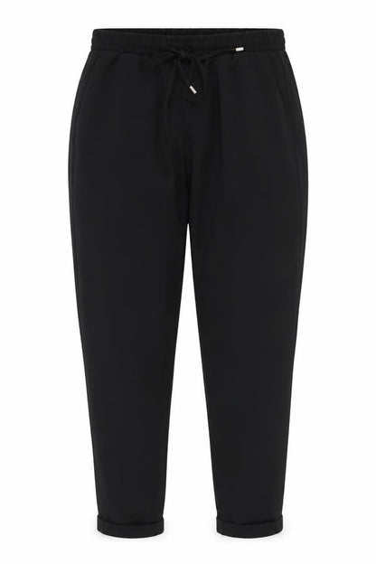 Front view of Sfera Women's Black Jogger Trousers, size M, Casual