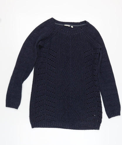 Womens UK Size 10 FatFace Blue Pullover Jumper