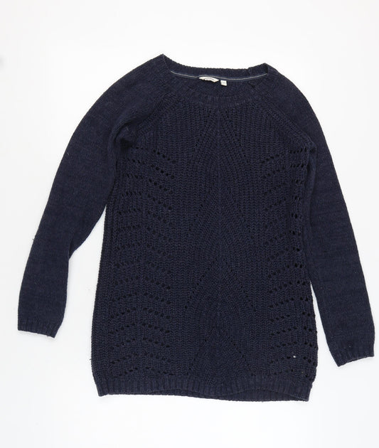 Womens UK Size 10 FatFace Blue Pullover Jumper