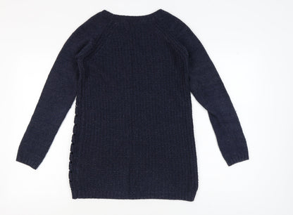 Womens UK Size 10 FatFace Blue Pullover Jumper
